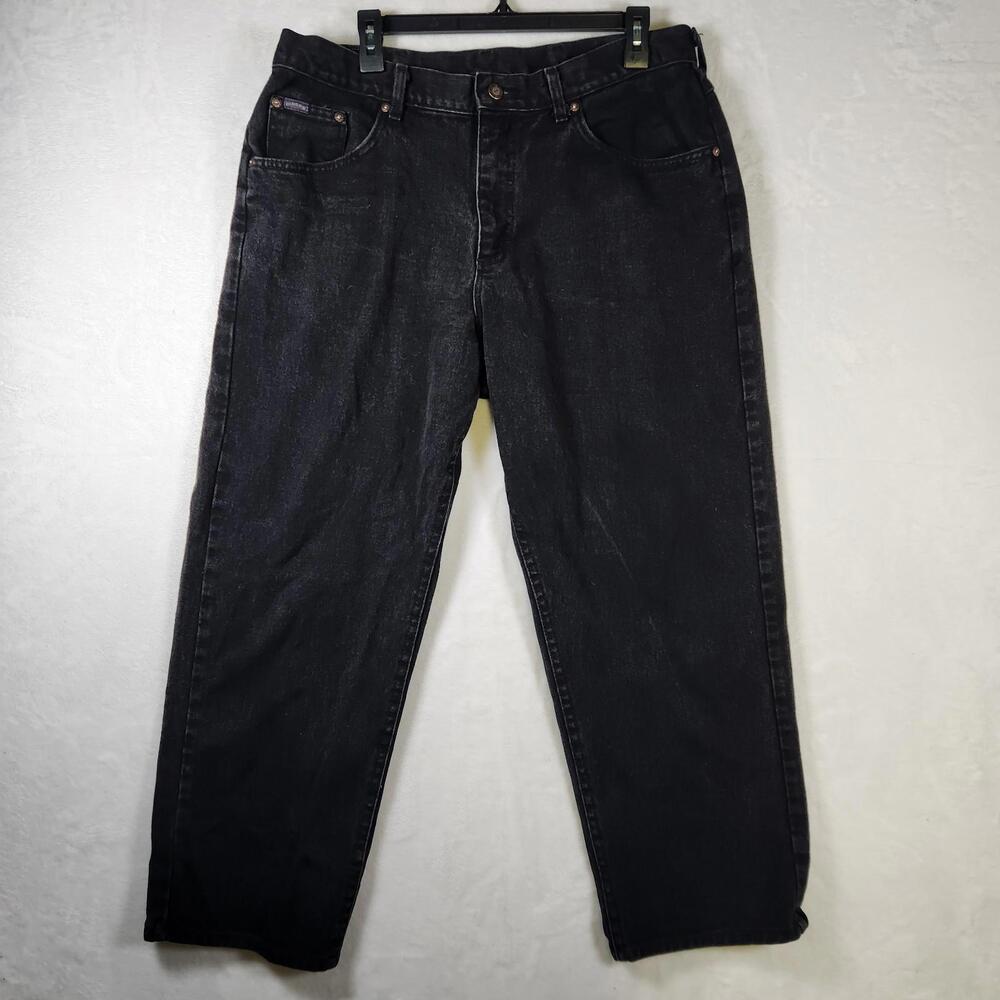 Riders by Lee Black Denim‎ Jeans Men’s 38x30 Relaxed Fit Straight Leg USA Made